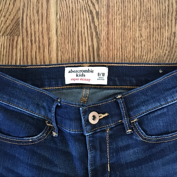 Abercrombie Kids Skinny Dark Blue Jeans SIZE 9/10 - Picture 3 of 3